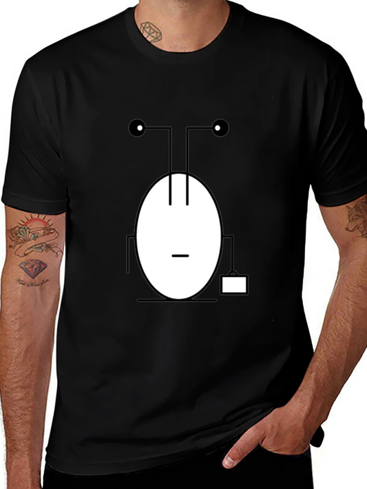 Abstract Robot Graphic Tee - Modern Minimalist Design