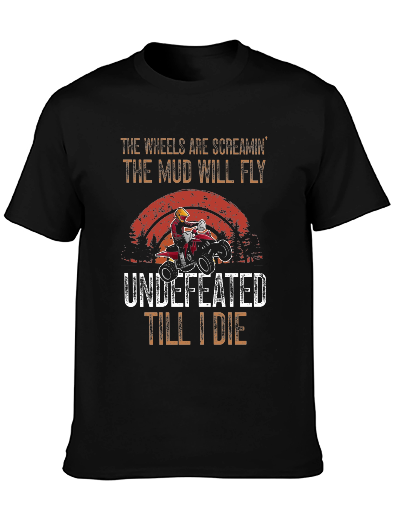 Wheels Screaming ATV Rider T-Shirt