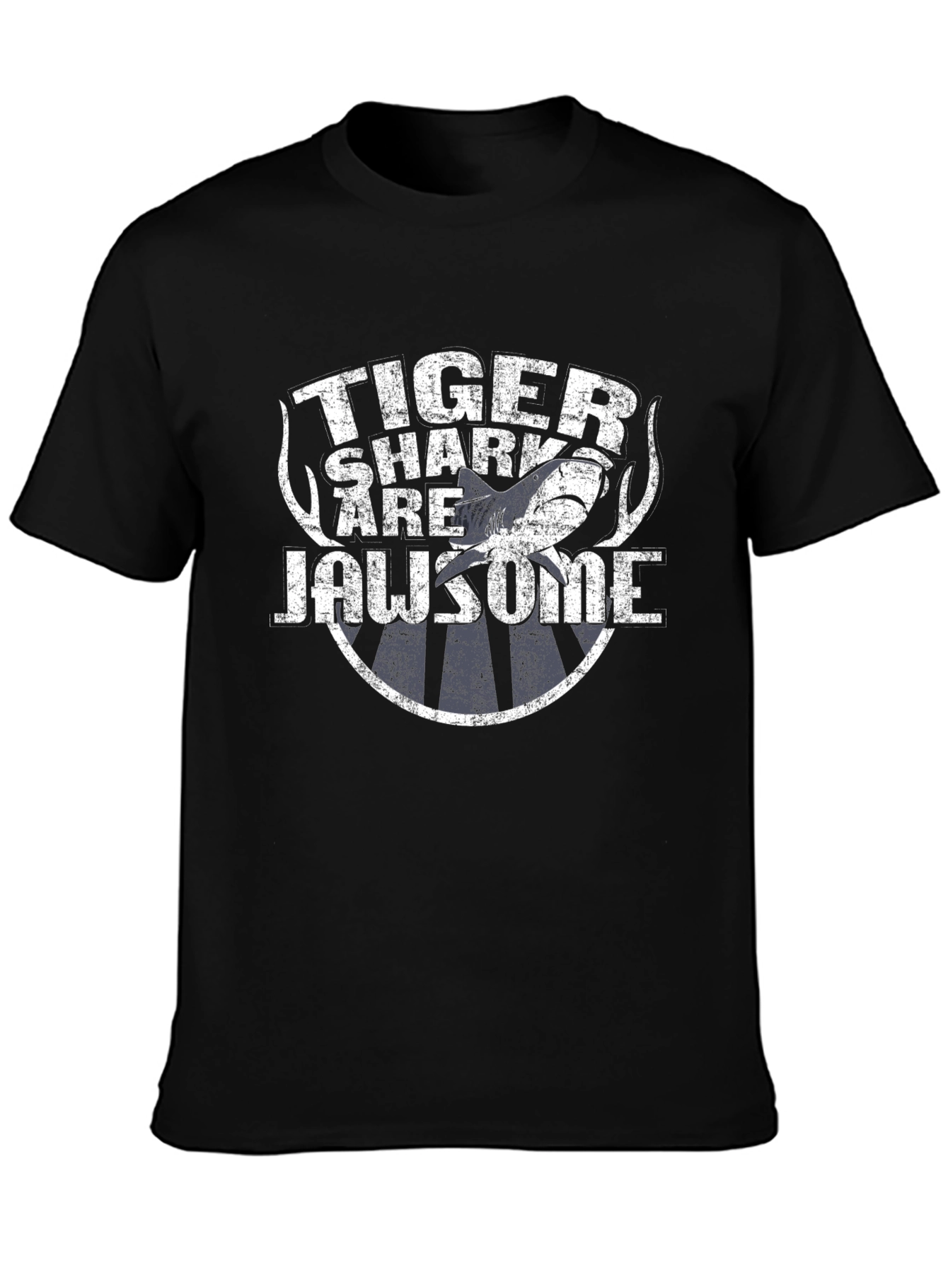 Tiger Shark Jawsome Graphic T-Shirt - Black