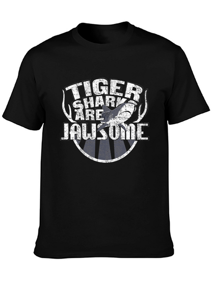 Tiger Shark Jawsome Graphic T-Shirt - Black