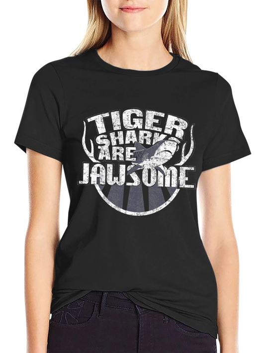 Tiger Shark Jawsome Graphic T-Shirt - Black