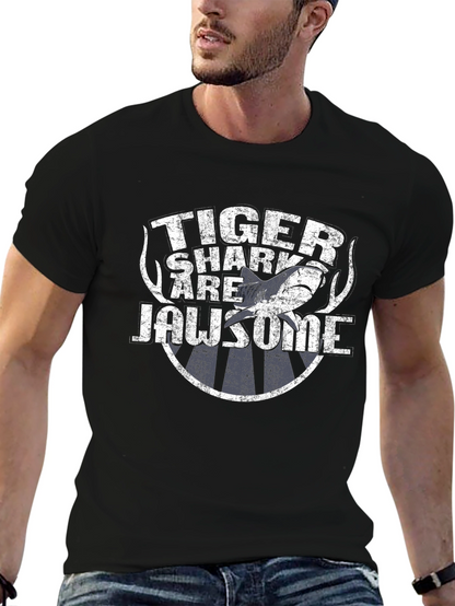 Tiger Shark Jawsome Graphic T-Shirt - Black