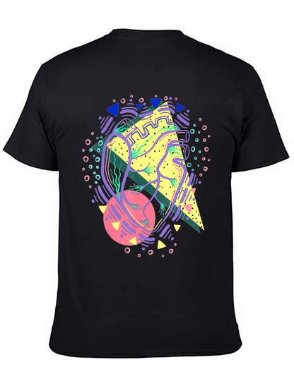 Abstract Anatomical Heart Graphic Tee - Black