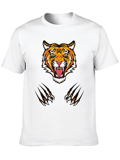 Tiger Graphic Tee - Black Cotton Comfort