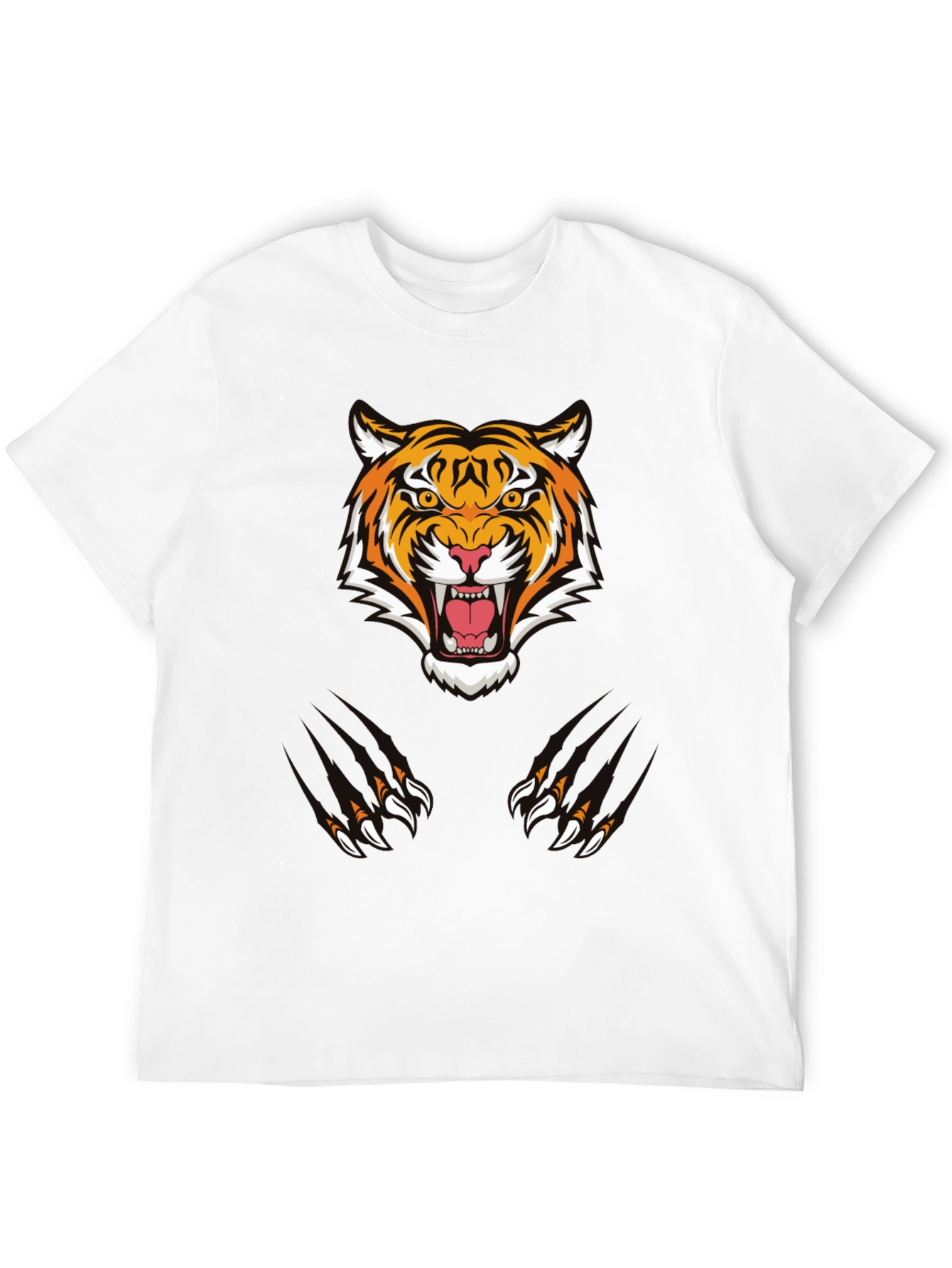 Tiger Graphic Tee - Black Cotton Comfort