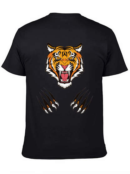 Tiger Graphic Tee - Black Cotton Comfort