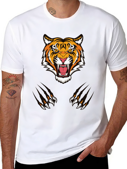 Tiger Graphic Tee - Black Cotton Comfort