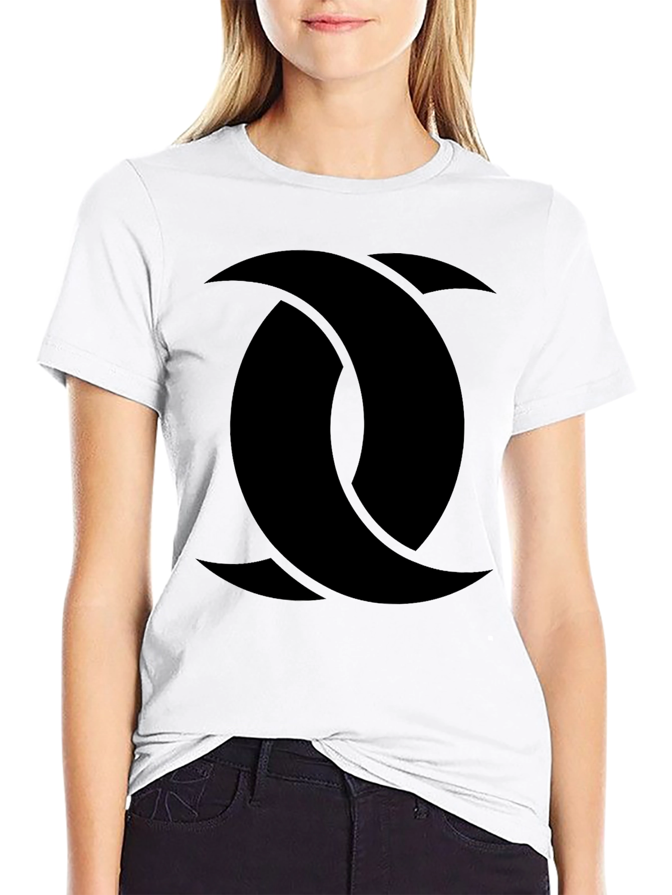 Abstract Graphic Print Black T-Shirt