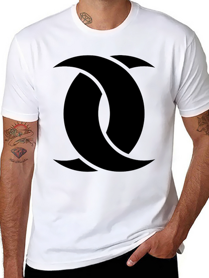 Abstract Graphic Print Black T-Shirt