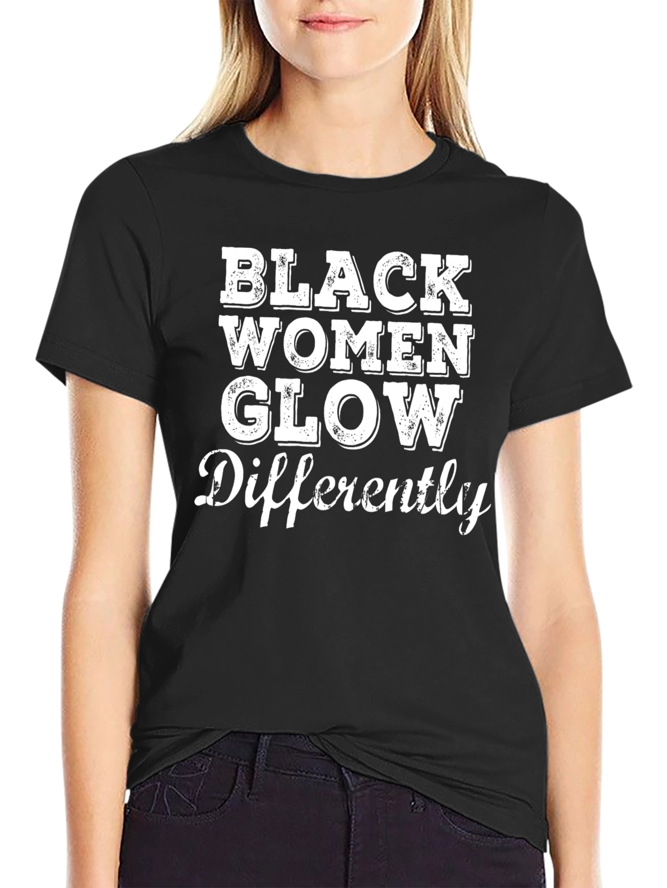 Black Women Glow Differently Graphic Tee