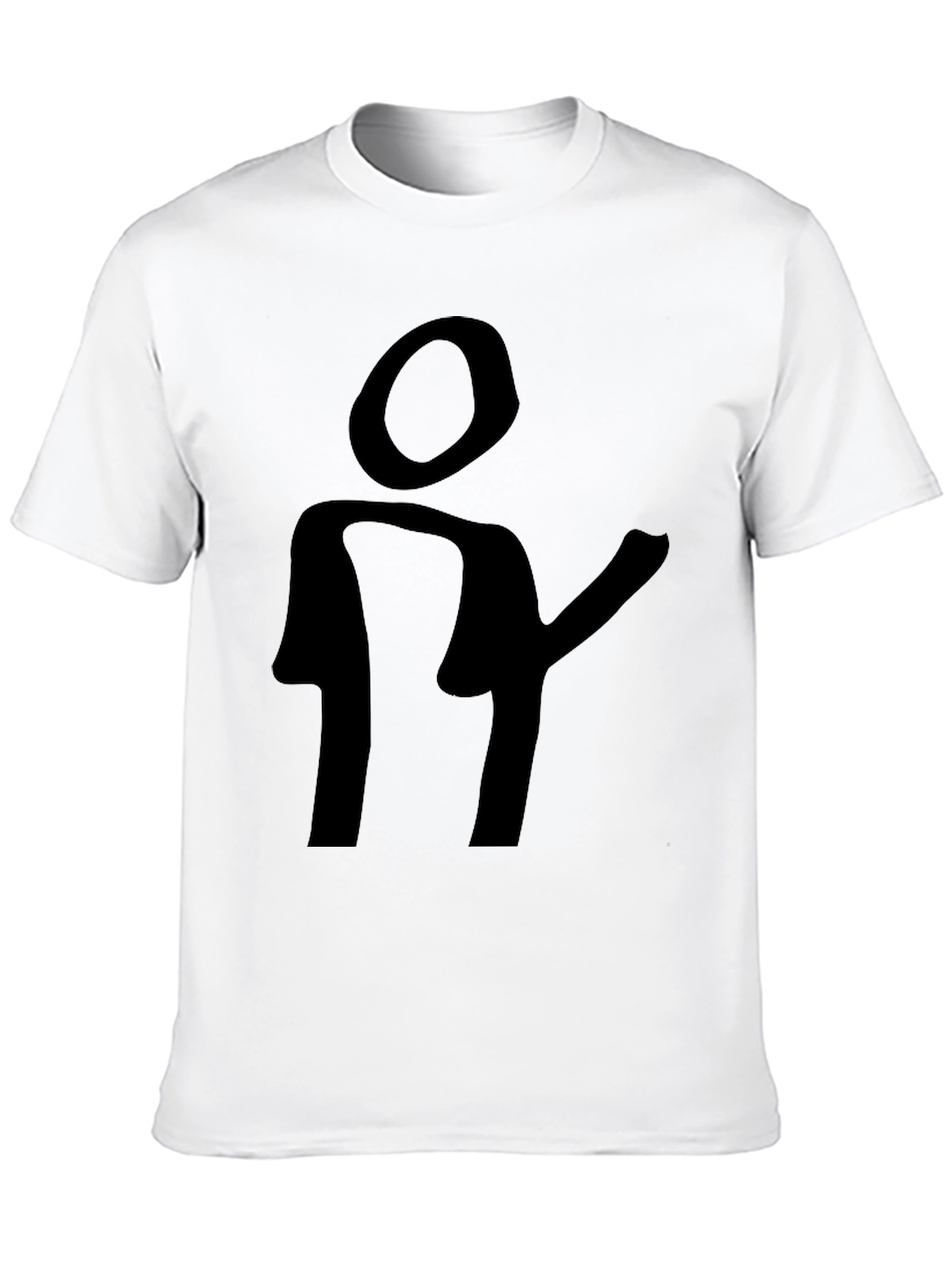 Abstract Silhouette Graphic Black T-Shirt