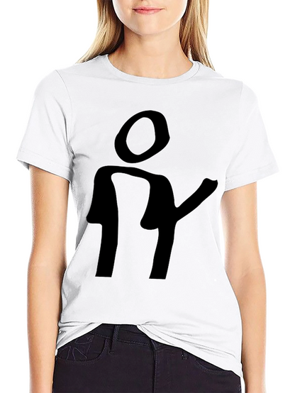 Abstract Silhouette Graphic Black T-Shirt