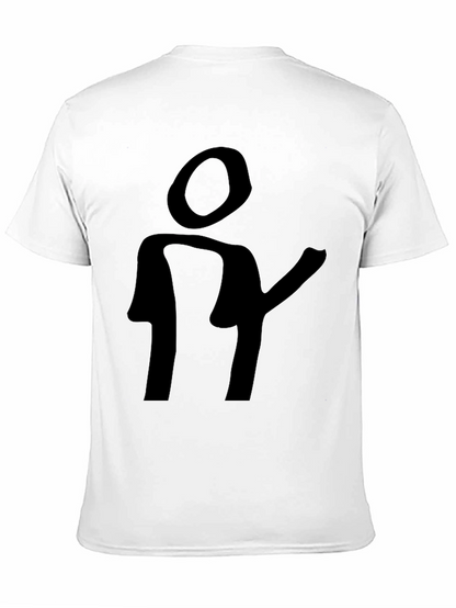 Abstract Silhouette Graphic Black T-Shirt