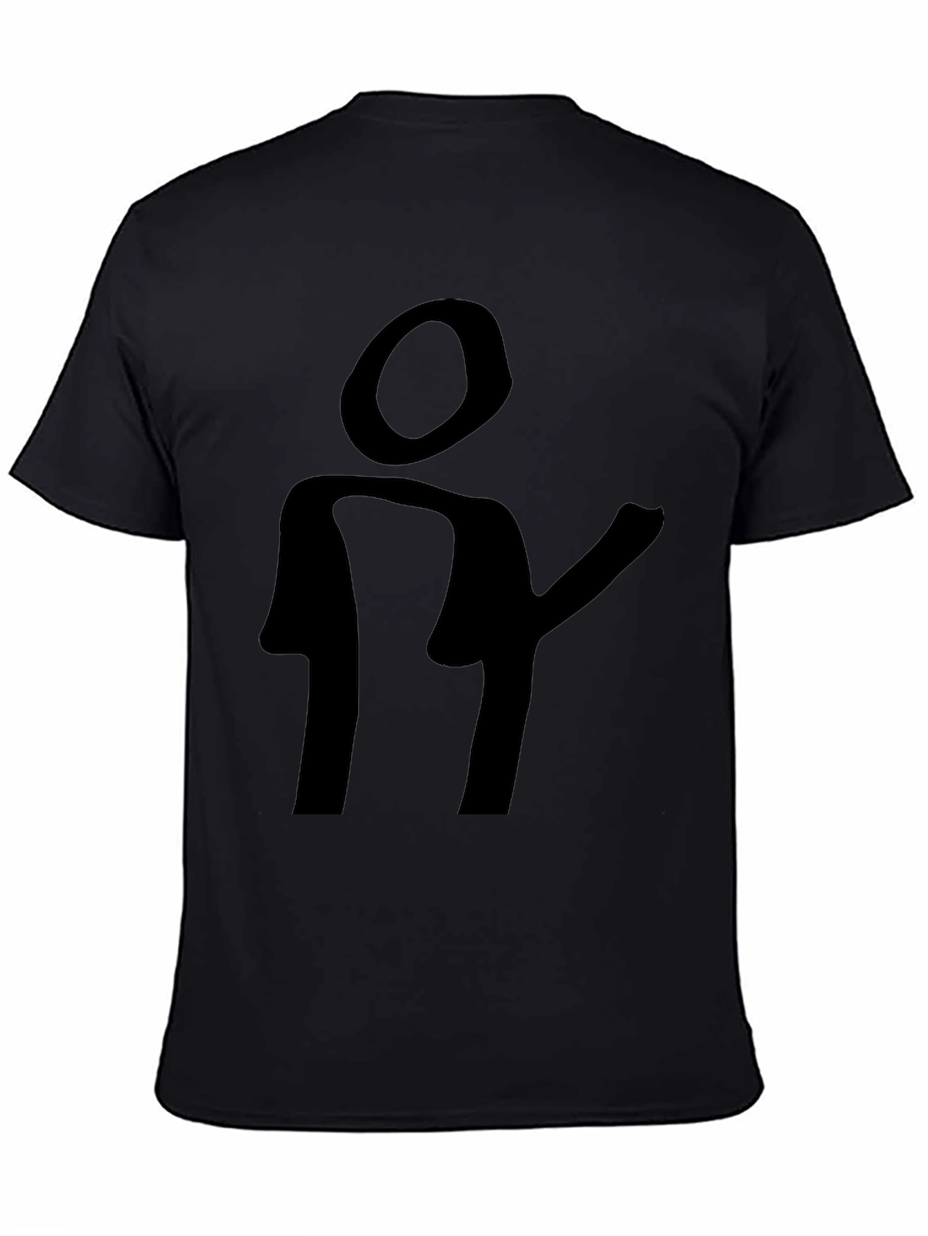 Abstract Silhouette Graphic Black T-Shirt