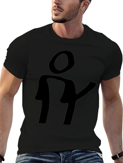 Abstract Silhouette Graphic Black T-Shirt