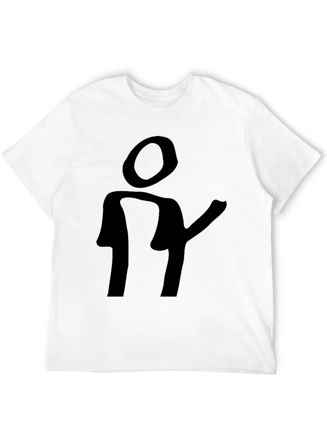 Abstract Silhouette Graphic Black T-Shirt
