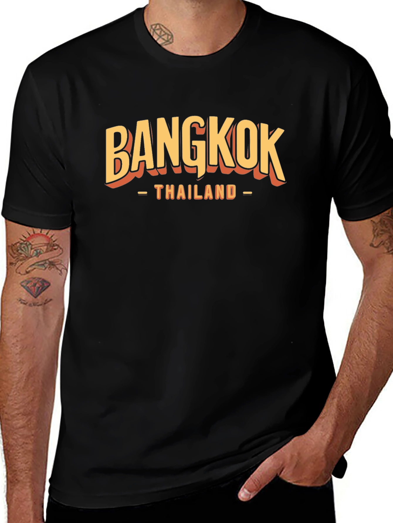 Bangkok Thailand Graphic T-Shirt - Black