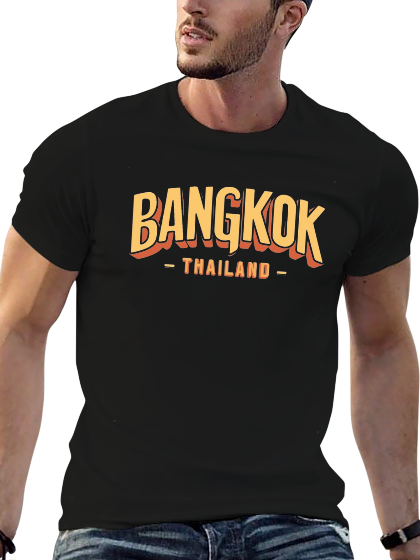 Bangkok Thailand Graphic T-Shirt - Black