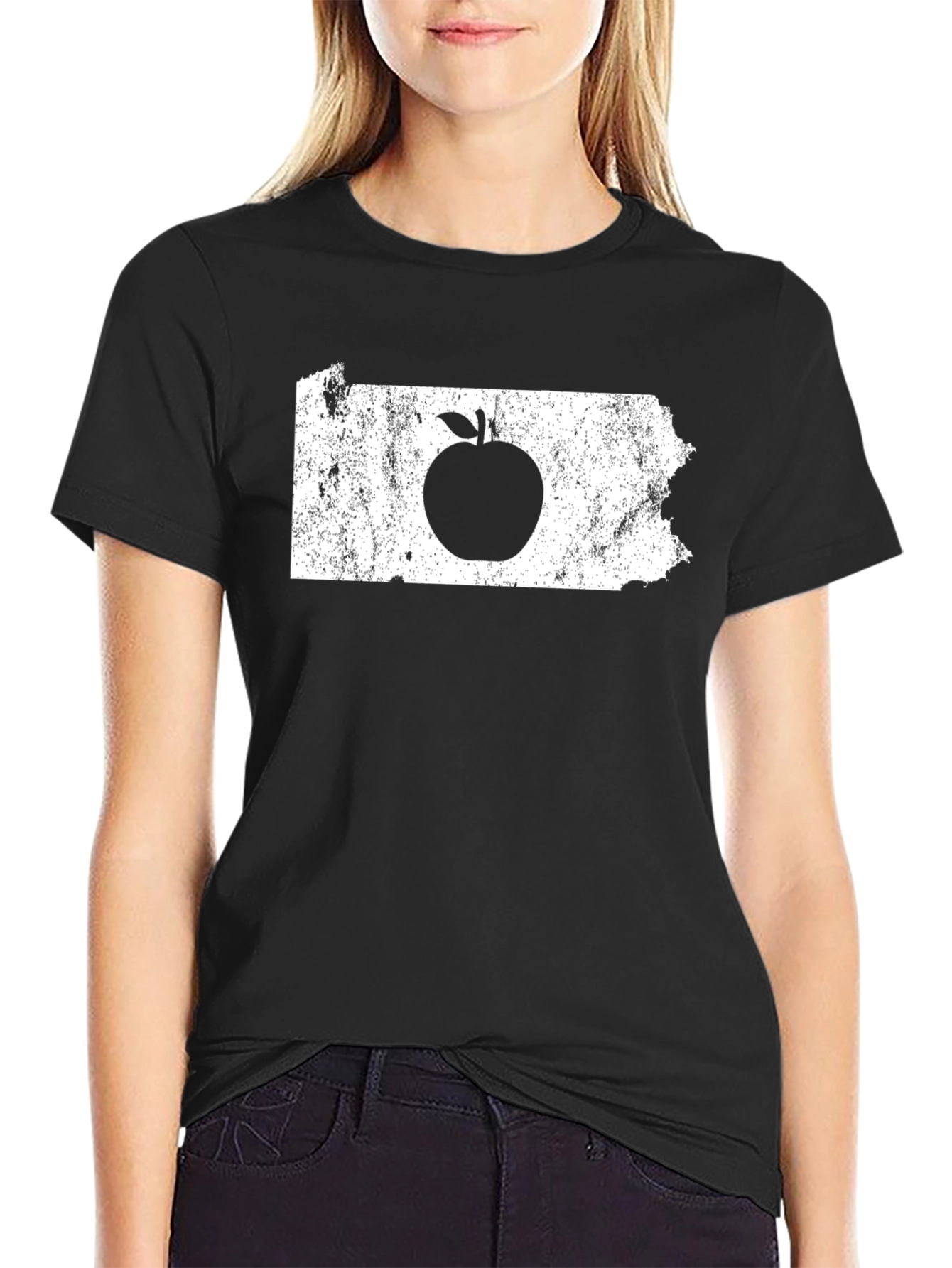 Apple State T-Shirt - Unisex Black Tee
