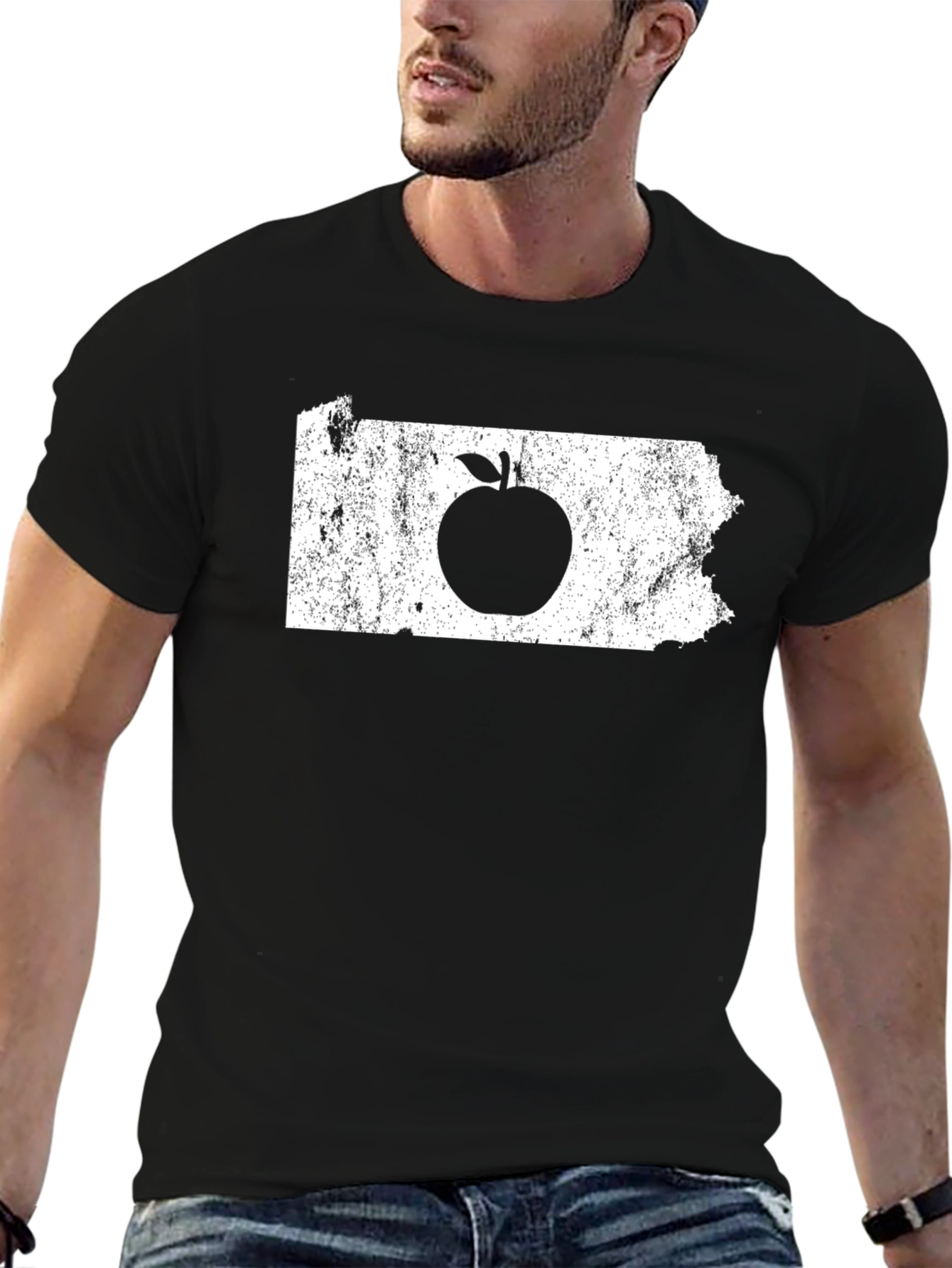 Apple State T-Shirt - Unisex Black Tee