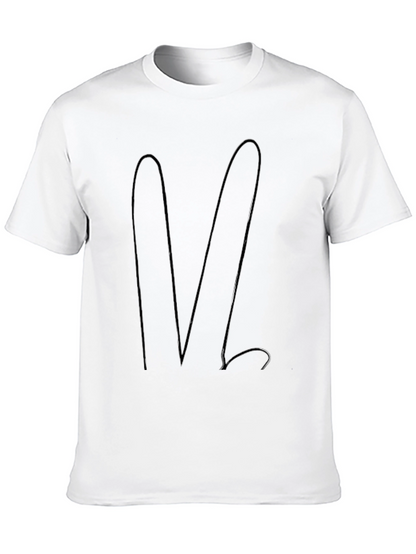 Black T-Shirt with Abstract M Design