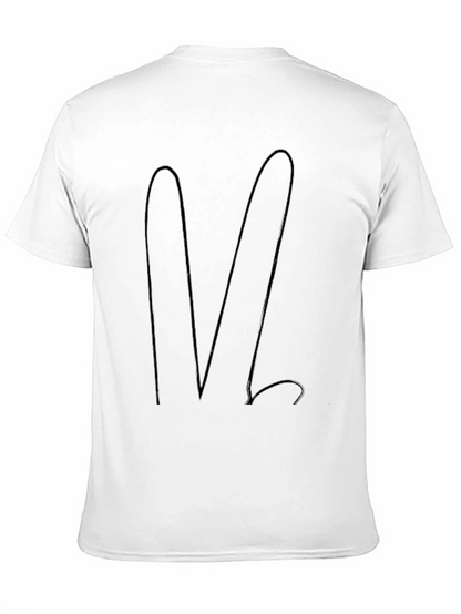 Black T-Shirt with Abstract M Design