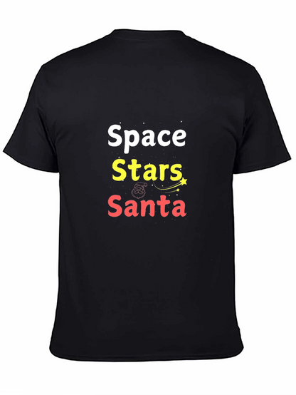 Space Stars Santa Graphic Tee - Holiday Fun
