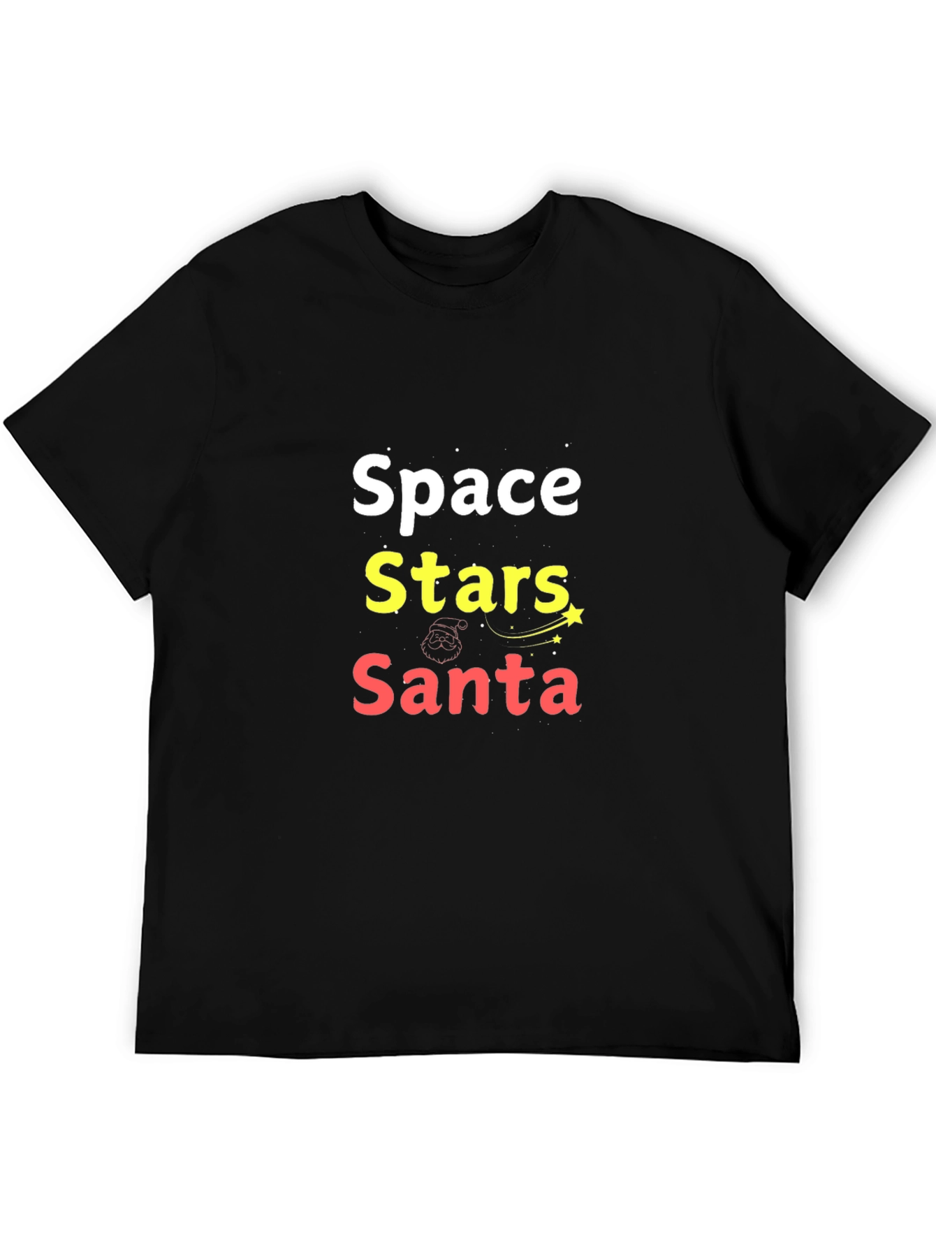 Space Stars Santa Graphic Tee - Holiday Fun