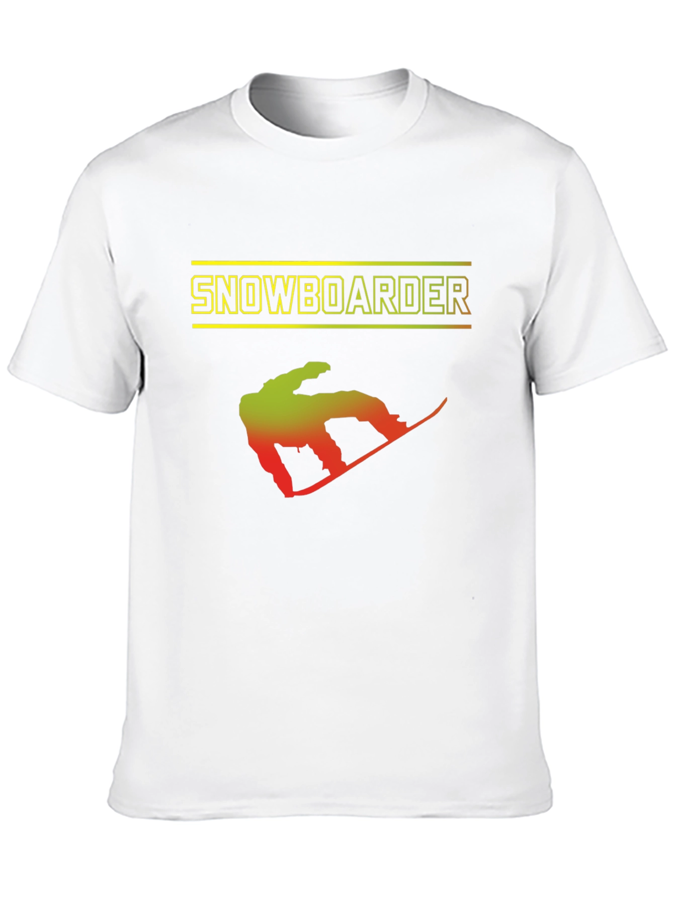 Snowboarder Graphic Print Black T-Shirt