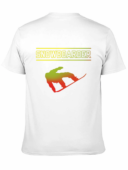 Snowboarder Graphic Print Black T-Shirt