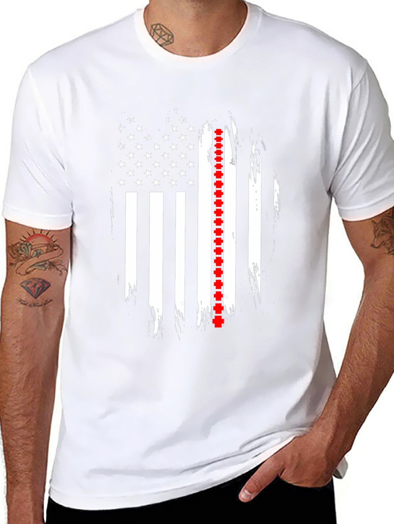 American Flag Firefighter T-Shirt