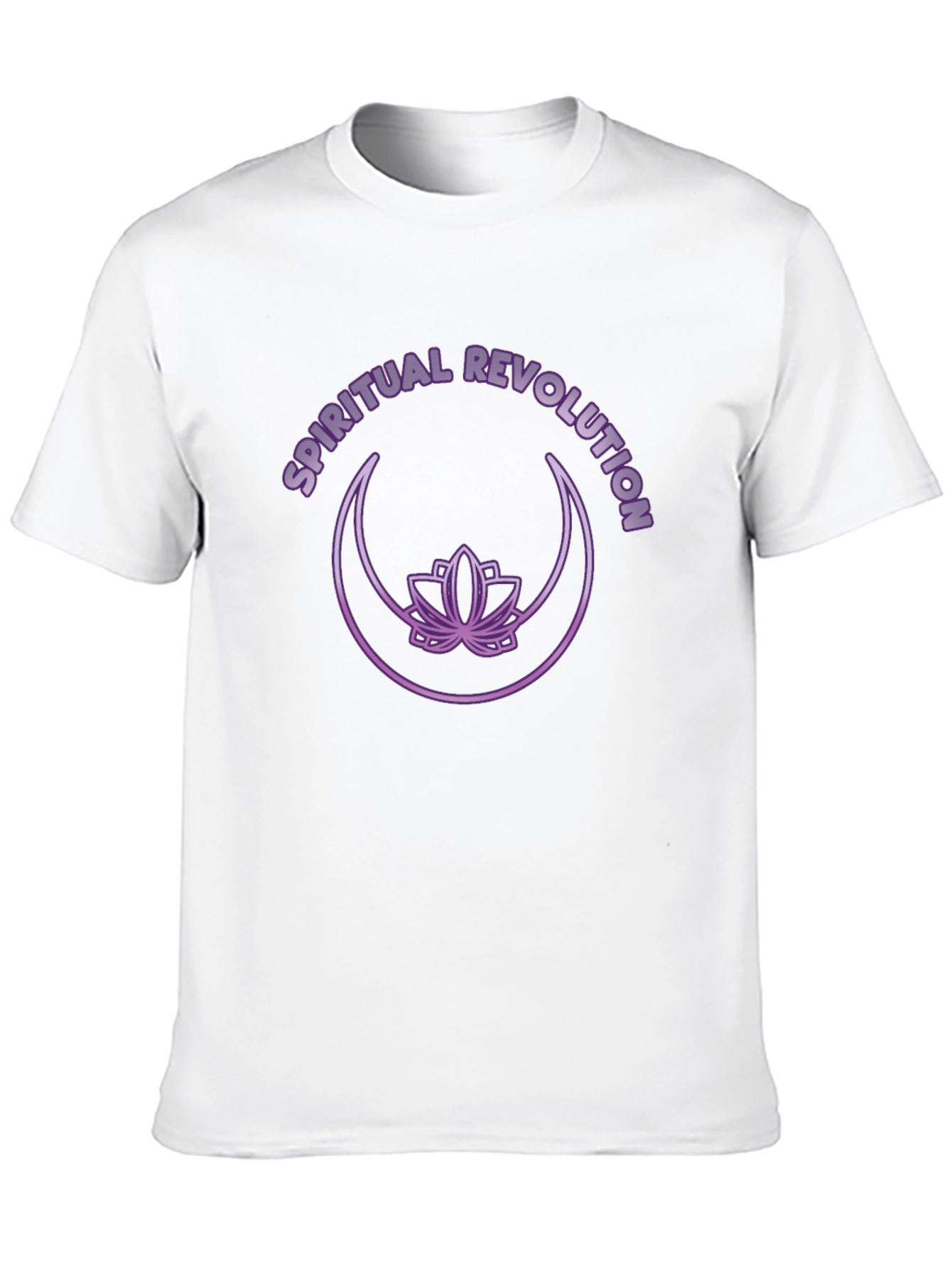 Spiritual Revolution T-Shirt - Lotus & Moon Design