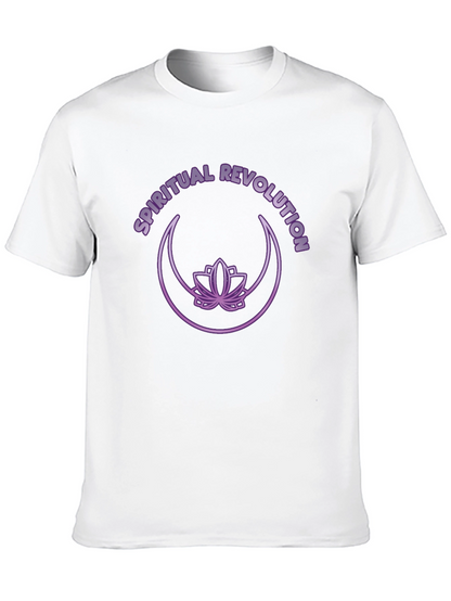 Spiritual Revolution T-Shirt - Lotus & Moon Design