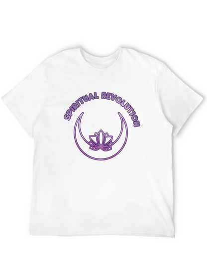 Spiritual Revolution T-Shirt - Lotus & Moon Design
