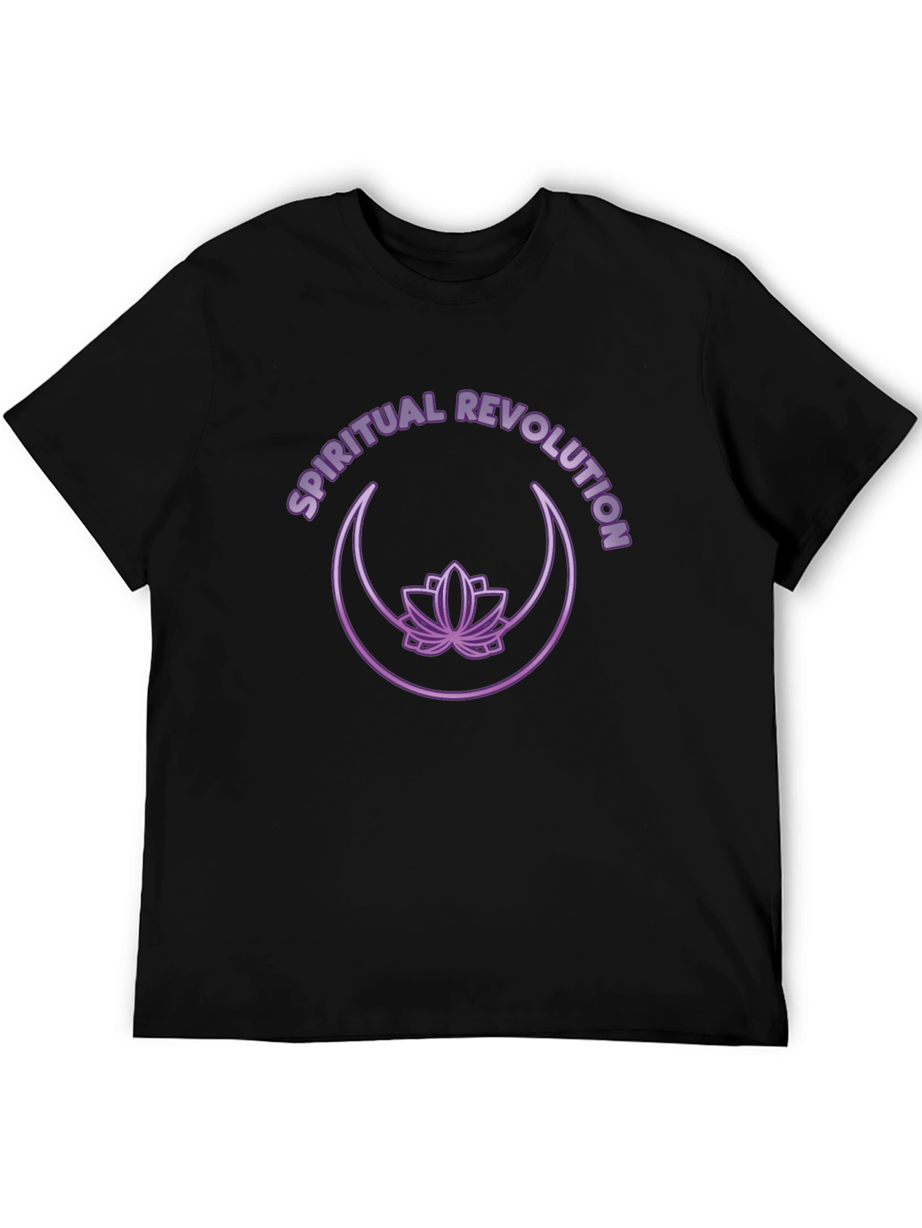 Spiritual Revolution T-Shirt - Lotus & Moon Design