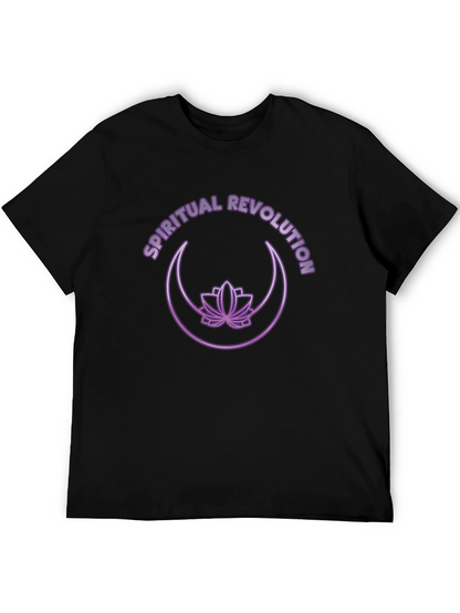 Spiritual Revolution T-Shirt - Lotus & Moon Design