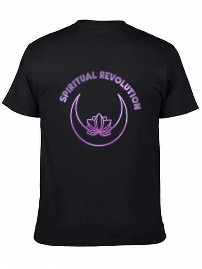 Spiritual Revolution T-Shirt - Lotus & Moon Design