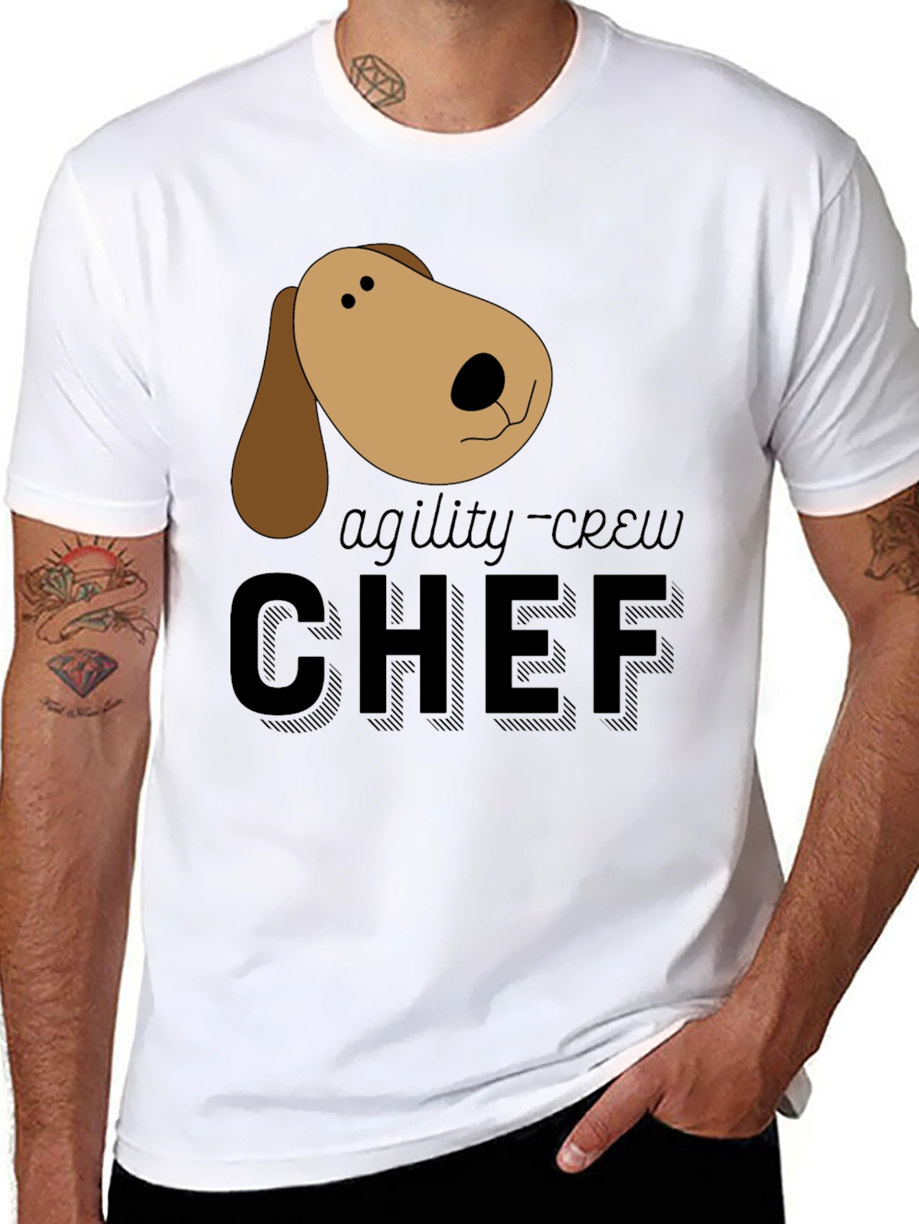 Agility Crew Chef Dog Graphic T-Shirt