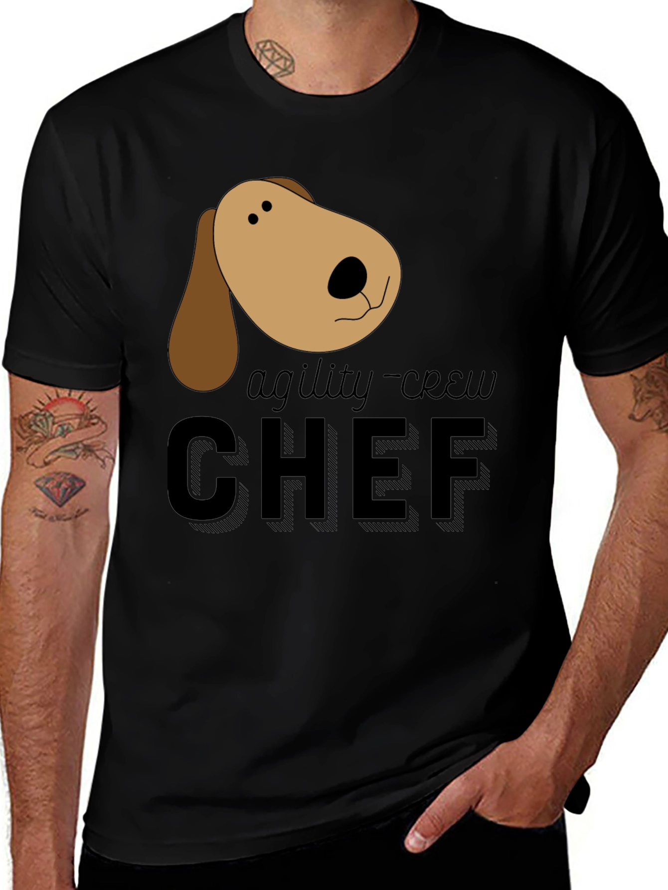 Agility Crew Chef Dog Graphic T-Shirt