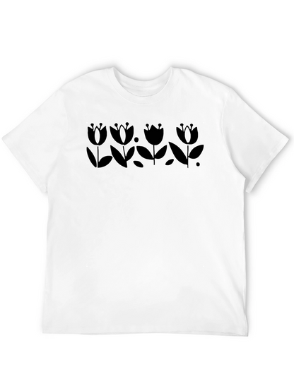 Black Tulip Graphic Tee - Stylish & Unique Design