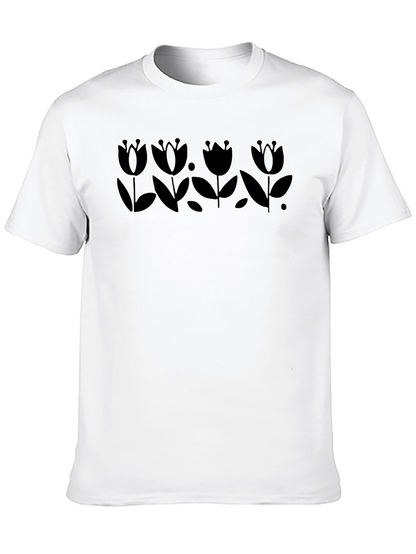 Black Tulip Graphic Tee - Stylish & Unique Design