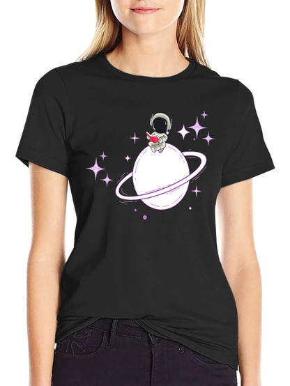 Astronaut Planet T-Shirt - Space Lover Tee