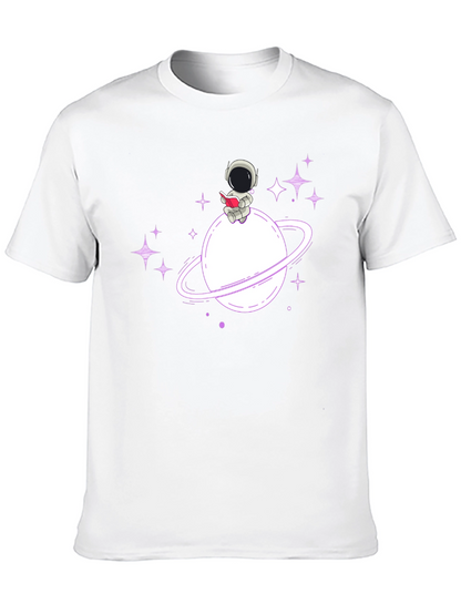 Astronaut Planet T-Shirt - Space Lover Tee