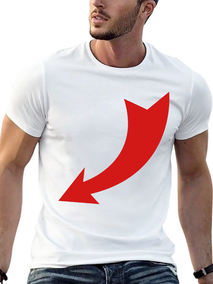 Black T-Shirt with Red Arrow Design