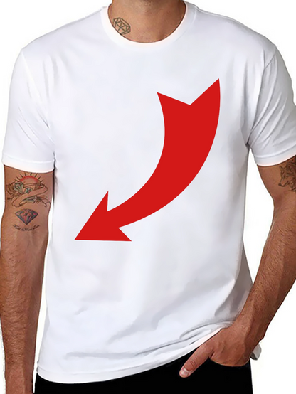 Black T-Shirt with Red Arrow Design