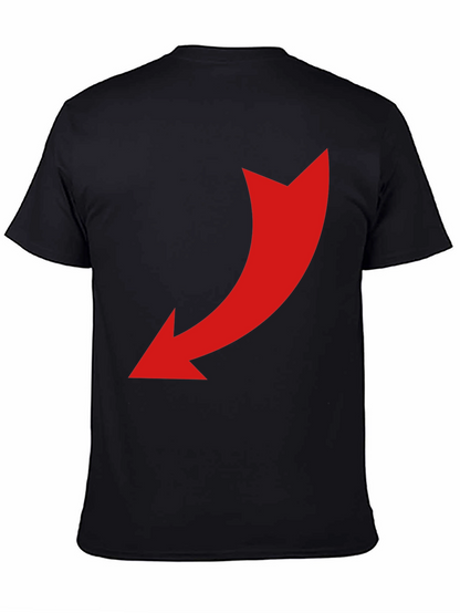 Black T-Shirt with Red Arrow Design