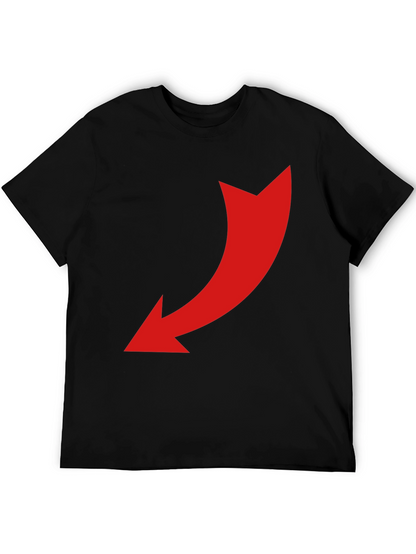 Black T-Shirt with Red Arrow Design