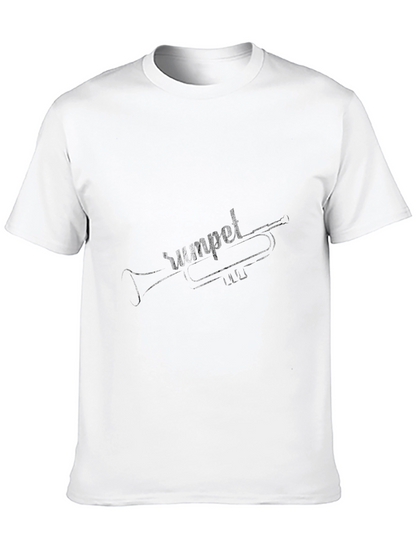 Trumpet Sketch Black T-Shirt - Musicians Tee
