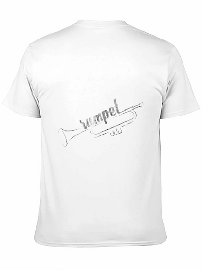 Trumpet Sketch Black T-Shirt - Musicians Tee