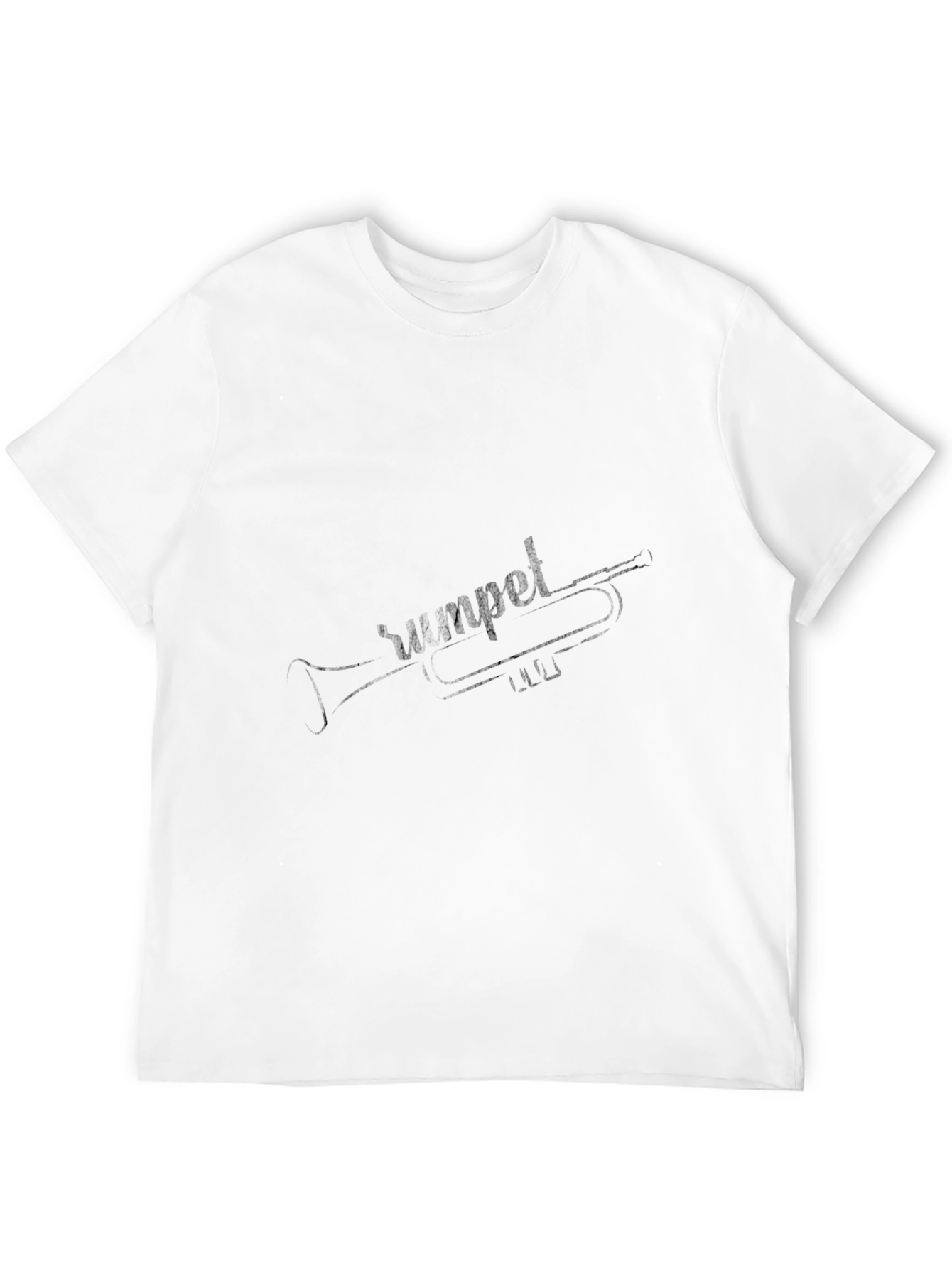 Trumpet Sketch Black T-Shirt - Musicians Tee